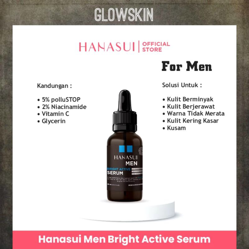 Hanasui Men Bright Active serum | serum hanasui men | serum pria