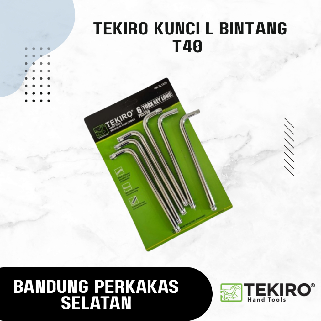 TEKIRO Kunci L bintang T40 Tekiro Kunci Kaliper Motor HONDA T40