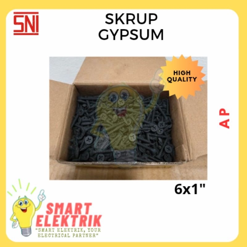 SEKRUP GYPSUM 6x1" Skrup Gipsum 6x1