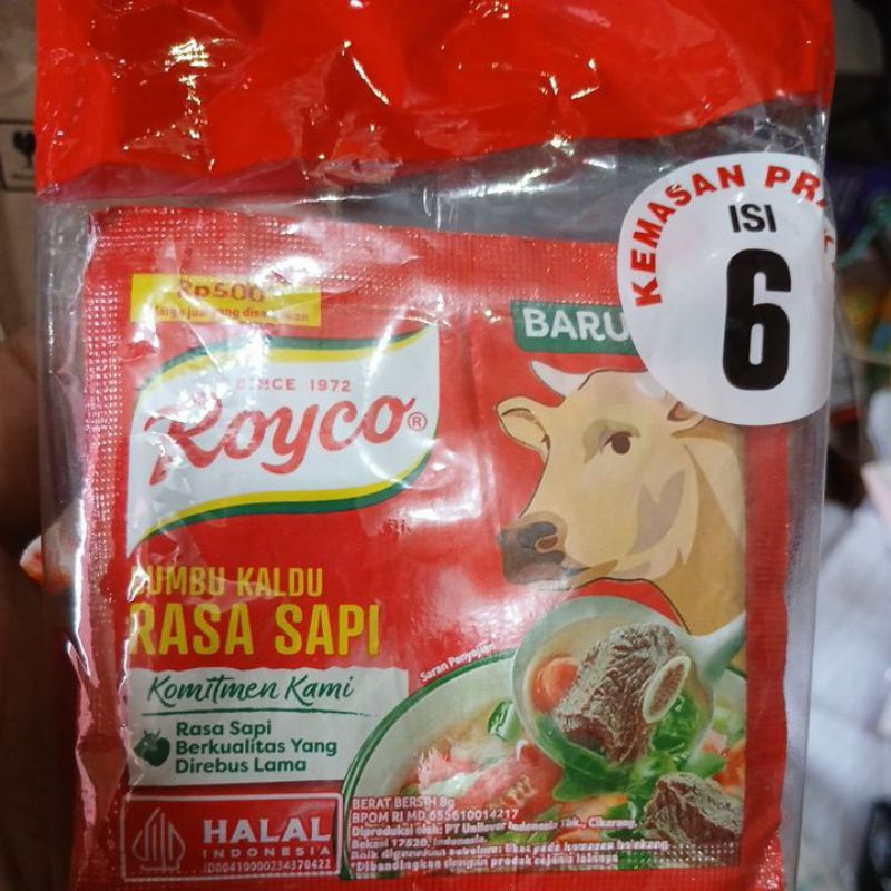 

ROYCO Kaldu Ayam / Sapi UK 94gr / 220gr / 10pcsx8gr / kemasan isi 6pcs