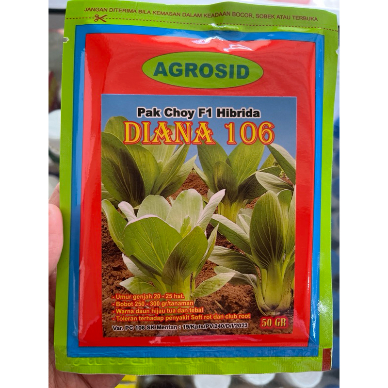 Benih Pakcoy F1 Hibrida DIANA 106 50gram