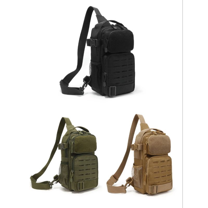 tas slempang tactical tas army gurun hijau green hitan taktis outdoor kantor kerja TNI Brimob satpam
