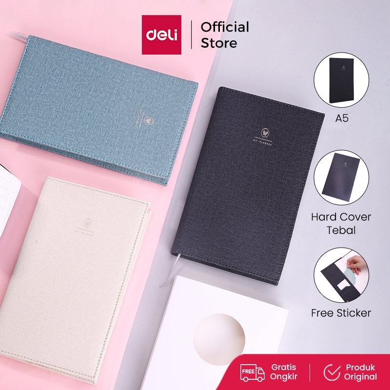 

Deli Hard Cover Notebook / Buku Catatan / Agenda / Planner A5 144 Halaman SZ602
