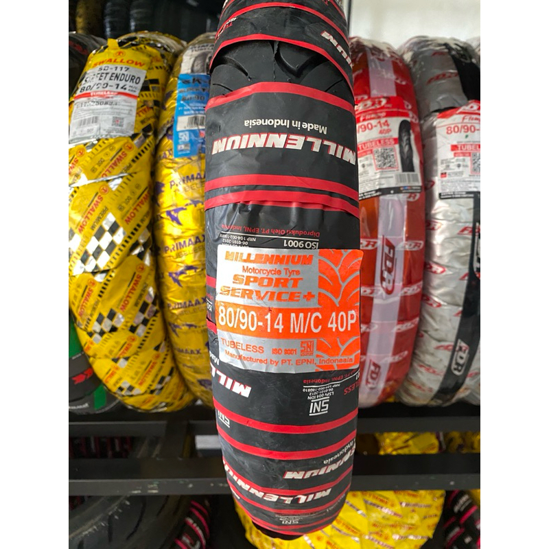Promo Ban Motor Matic baru Milennium 90/90 & 80/90 ring 14 Tubeless Sport Service & All Service