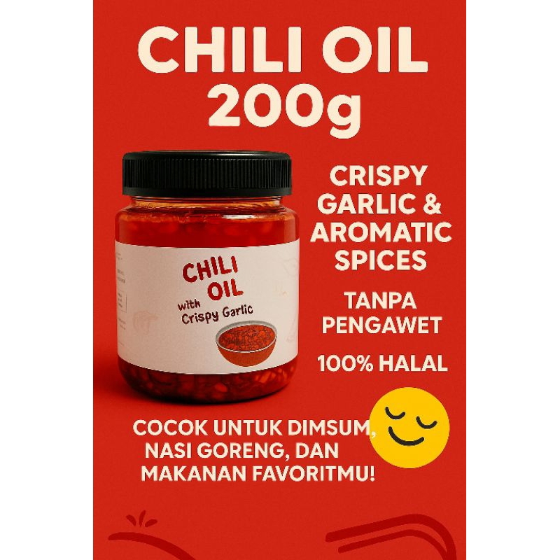 

Temenmakanpedas – Chili Oil Pedas 200gr | Bawang Putih Krispi | Sambal Aromatik Tanpa Pengawet