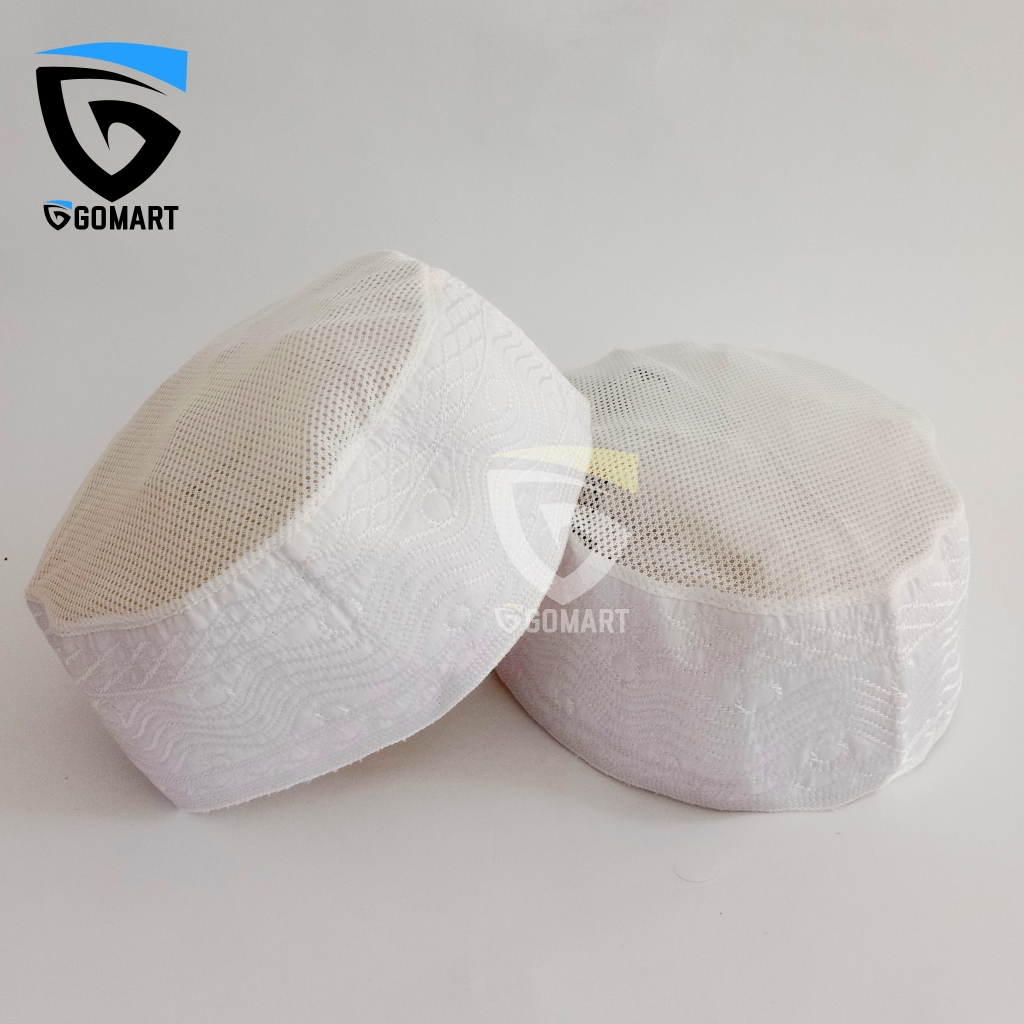 Peci Madinah Jaring Pendek Atas Full Jaring Tinggi 6cm