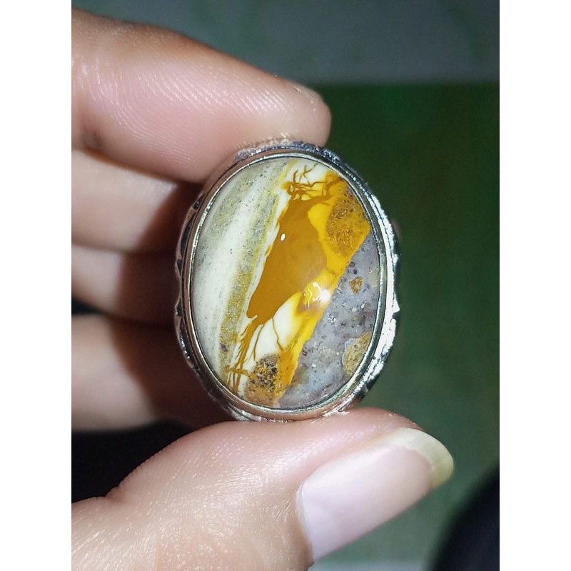 Natural Batu Pancawarna Garut Motif Gambar Burung