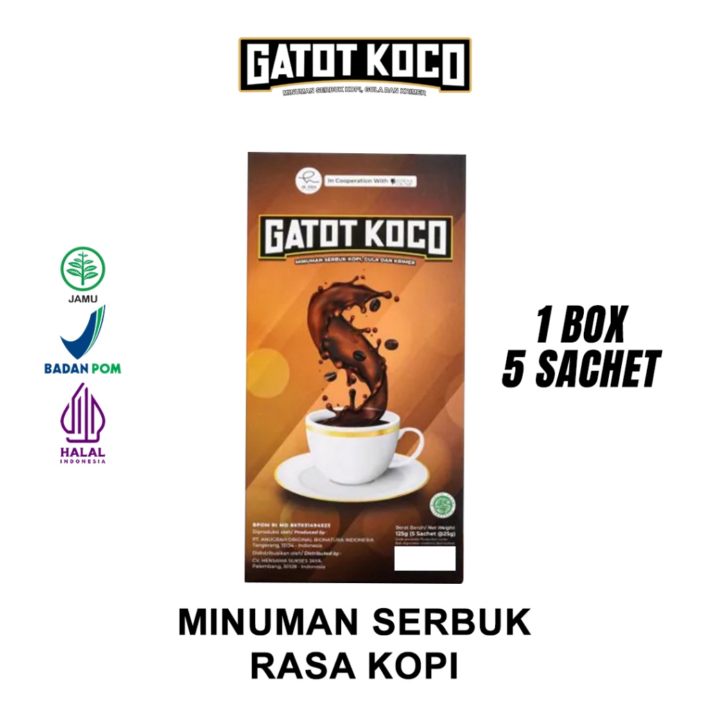 

Kopi Gatot Koco 5 Sachet (1 Box) Kopi Pria Original BPOM