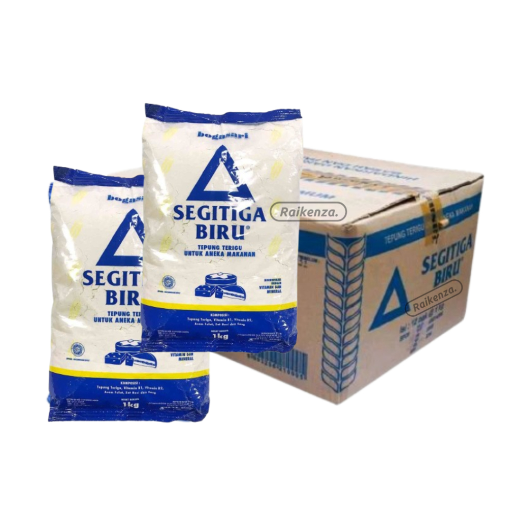 

Tepung Terigu Segitiga Biru Ekonomis 1 kg Dus Isi 12 pcs
