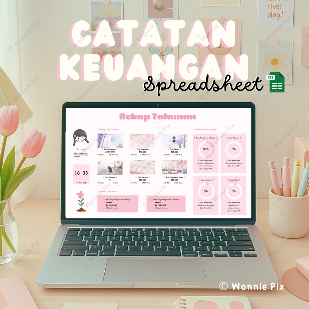 

Catatan Keuangan Spreadsheet - Pink | Budget Planner Spreasheet | Rencana Keuangan | Perencanaan Keuangan | Template Spreasheet