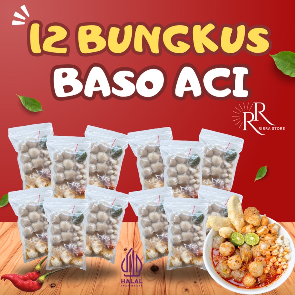 

READY LANGSUNG KIRIM !! 12 BUNGKUS BASO ACI PAKET SUPER HEMAT MAKANAN INSTAN food kaldu Pedas Kuah