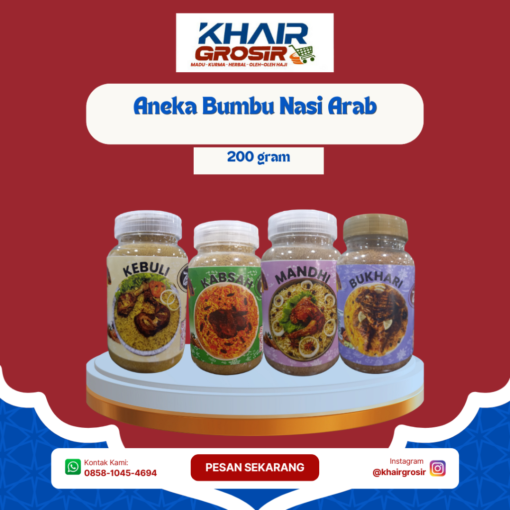 

Zee Food Bumbu Nasi Arab 200 gram - Kebuli, Kabsah, Mandhi, Bukhari