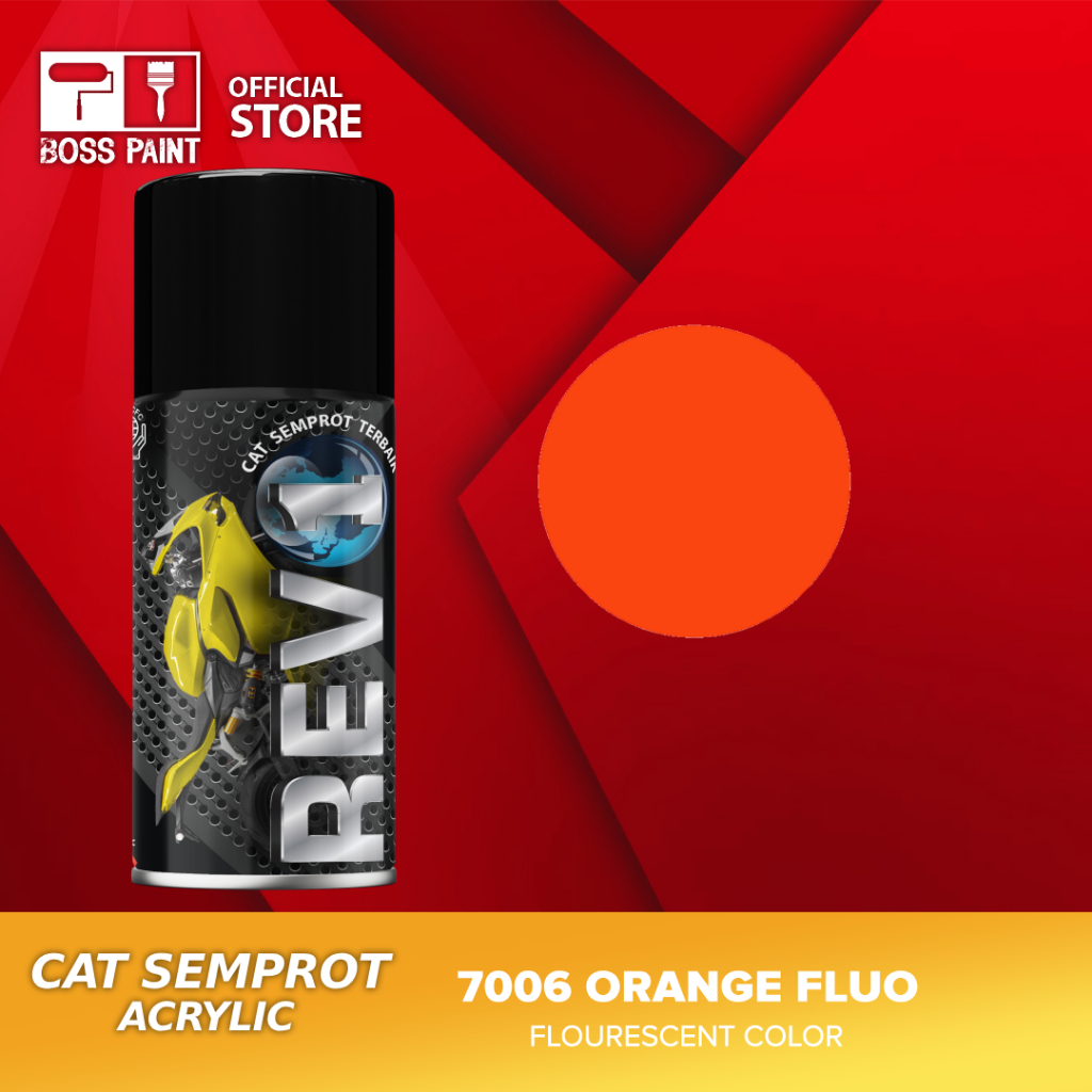 Pilox Cat Semprot Motor Revo Acrylic Orange Fluo 7006