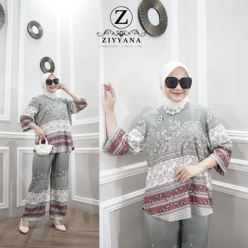 oneset wanita lala set jumbo motif premium - rayon viscose setelan wanita dewasa busui simpel lucu u
