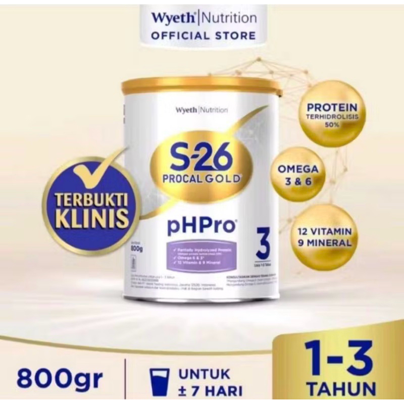 

S26 Procal Gold pHPro Tahap 3 800gr TERMURAH!!!