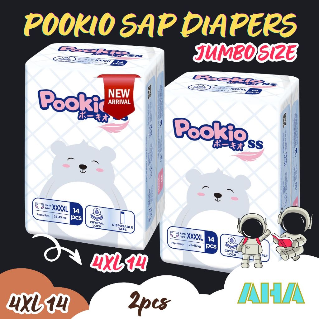 [2BAL] Pookio Tipis SS Popok Anak Diaper Celana 4XL / XXXXL14