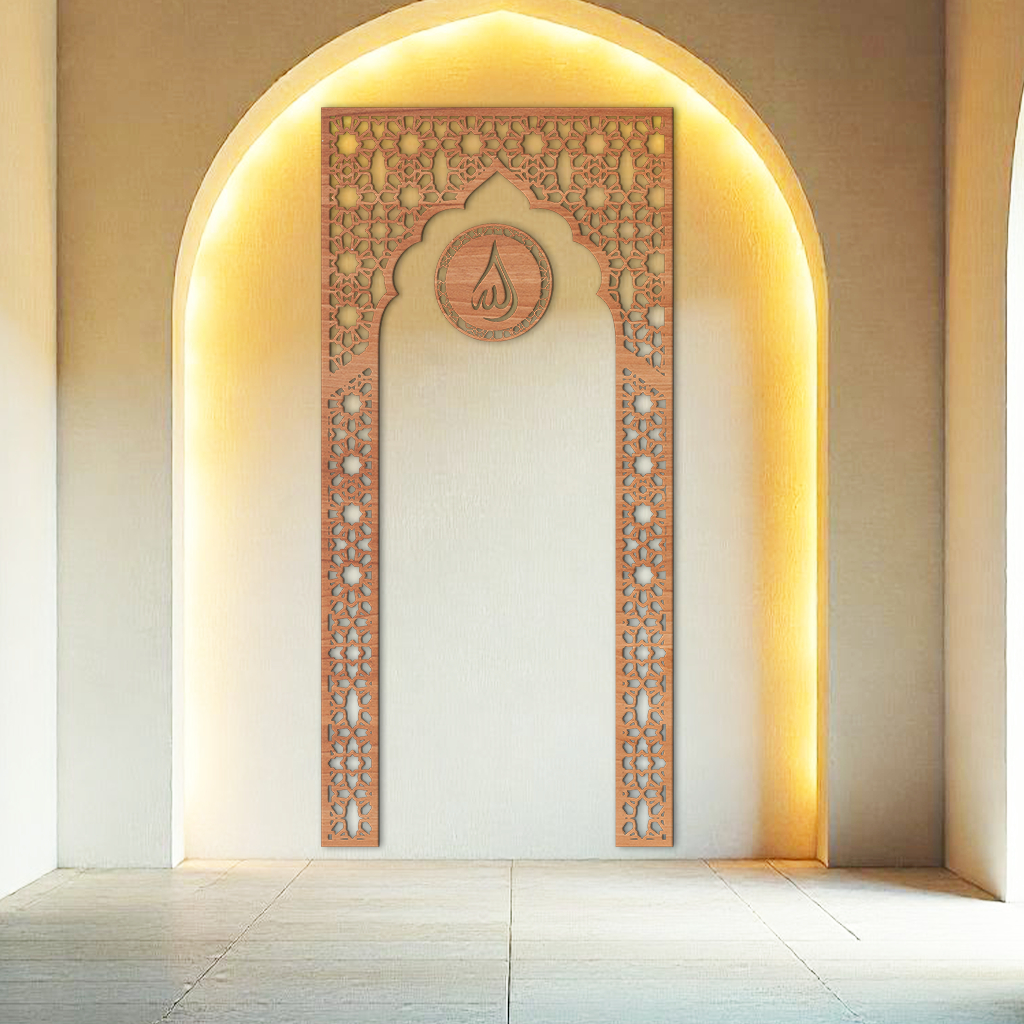 Pajangan Dinding Hiasan Dinding MIhrab Musholla Mihrab Kubah Allah