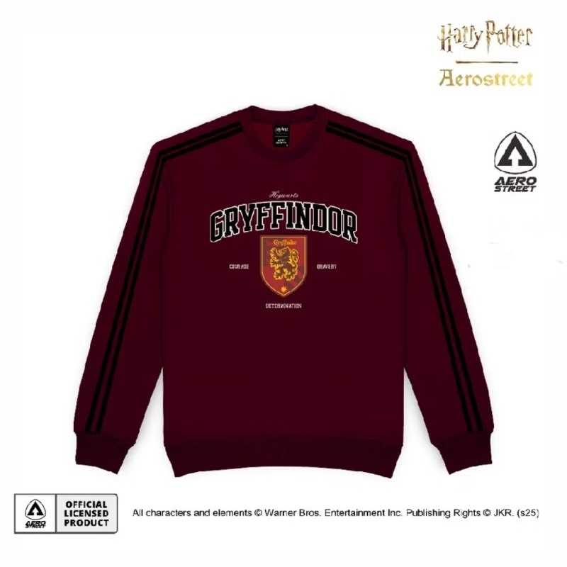 Aerostreet Crewneck Gryffindor Maroon                           /Hoodie Zipper Hogwarts/T-shirt/Crew