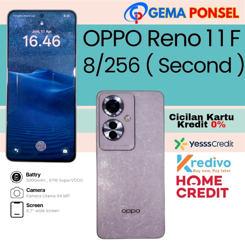 Hp Second Oppo Reno11 F 8/256 Batangan