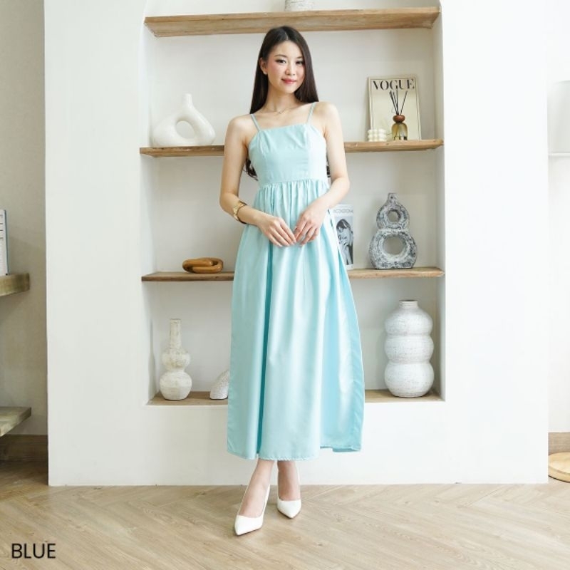 Long Dress Maxi Dress Dress Panjang Dress Wanita Tanpa Lengan