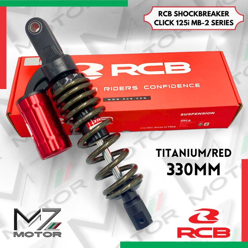 Shockbreaker RCB Tabung MB-2 SERIES CLICK 125i Vario Beat Scoopy Mio Hitam Titanium Merah Ori PNP