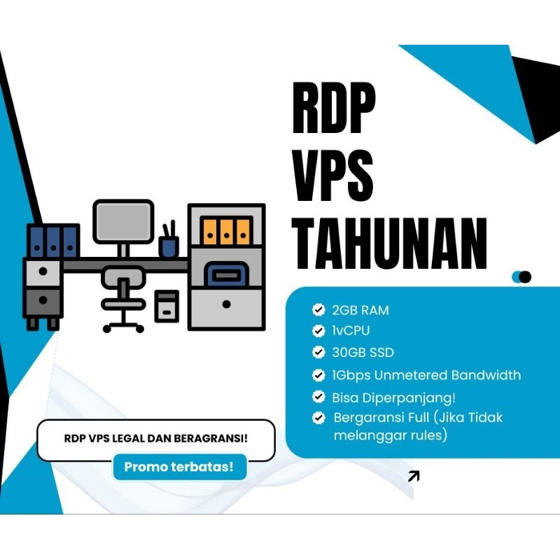 RDP VPS TAHUNAN LEGAL RAM 2GB BISA DI PERPANJANG