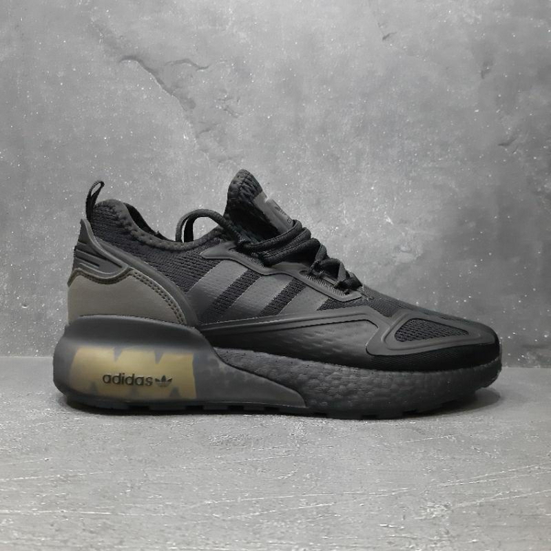 Sepatu adidas ZX 2K boost triple black