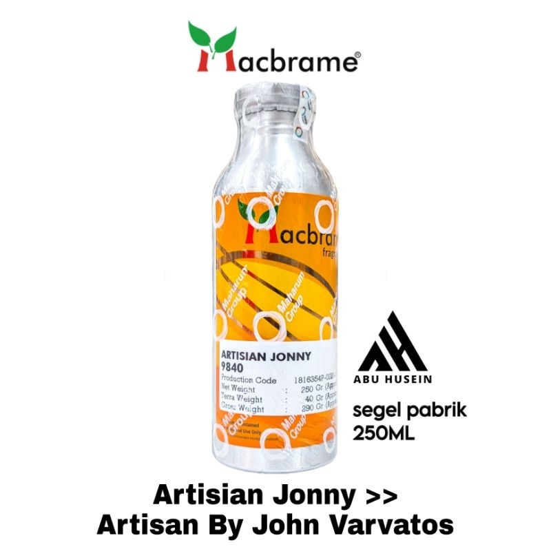 ARTISIAN JONNY/ARTISIAN BY JOHN VAR 250ML PRODUK MACBRAME SEGEL PABRIK (untuk keterangan baca deskri