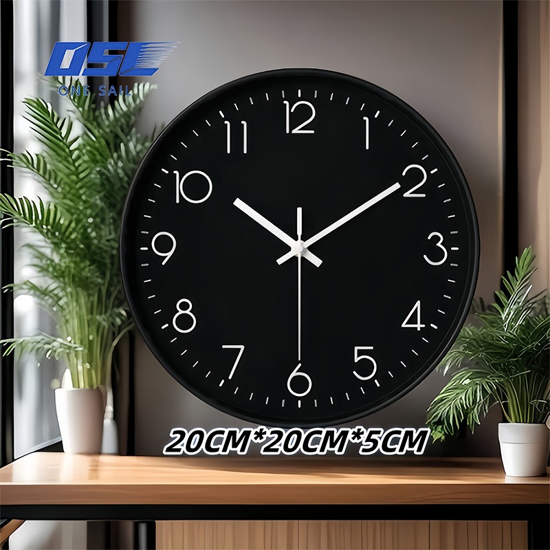 ONESAIL Jam Dinding 20cm Mc - Jam Dinding Digital Hitam Dekorasi Rumah