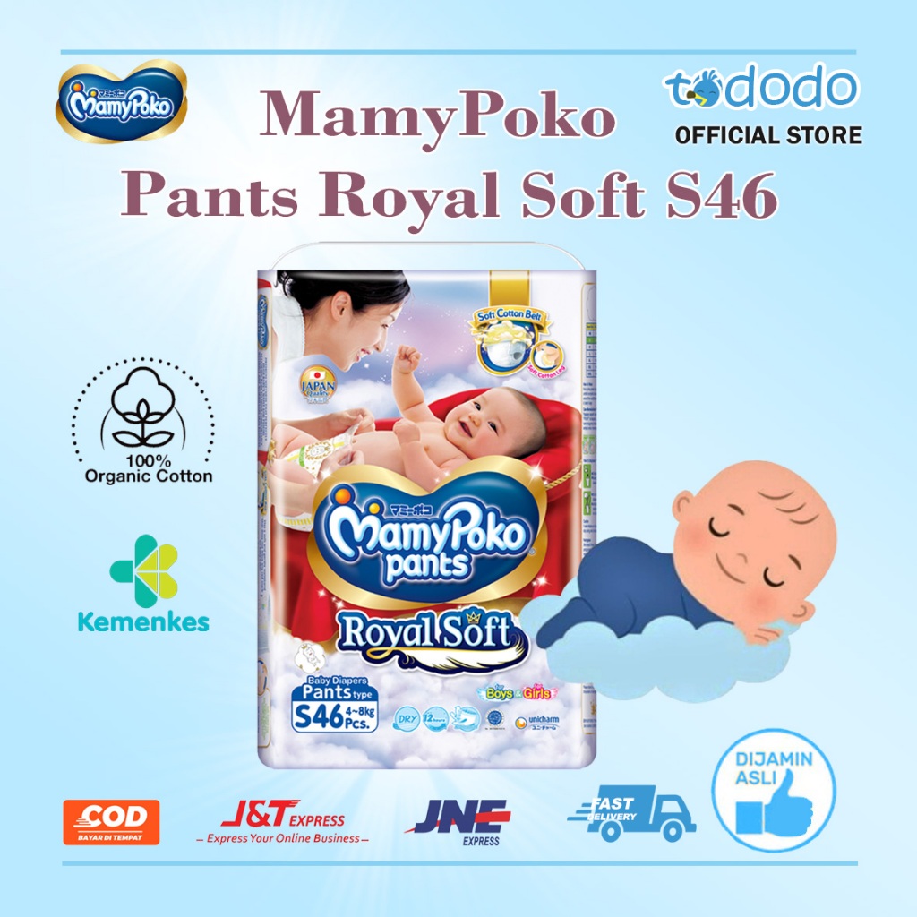 Popok Celana Bayi MamyPoko Pants Royal Soft S 46