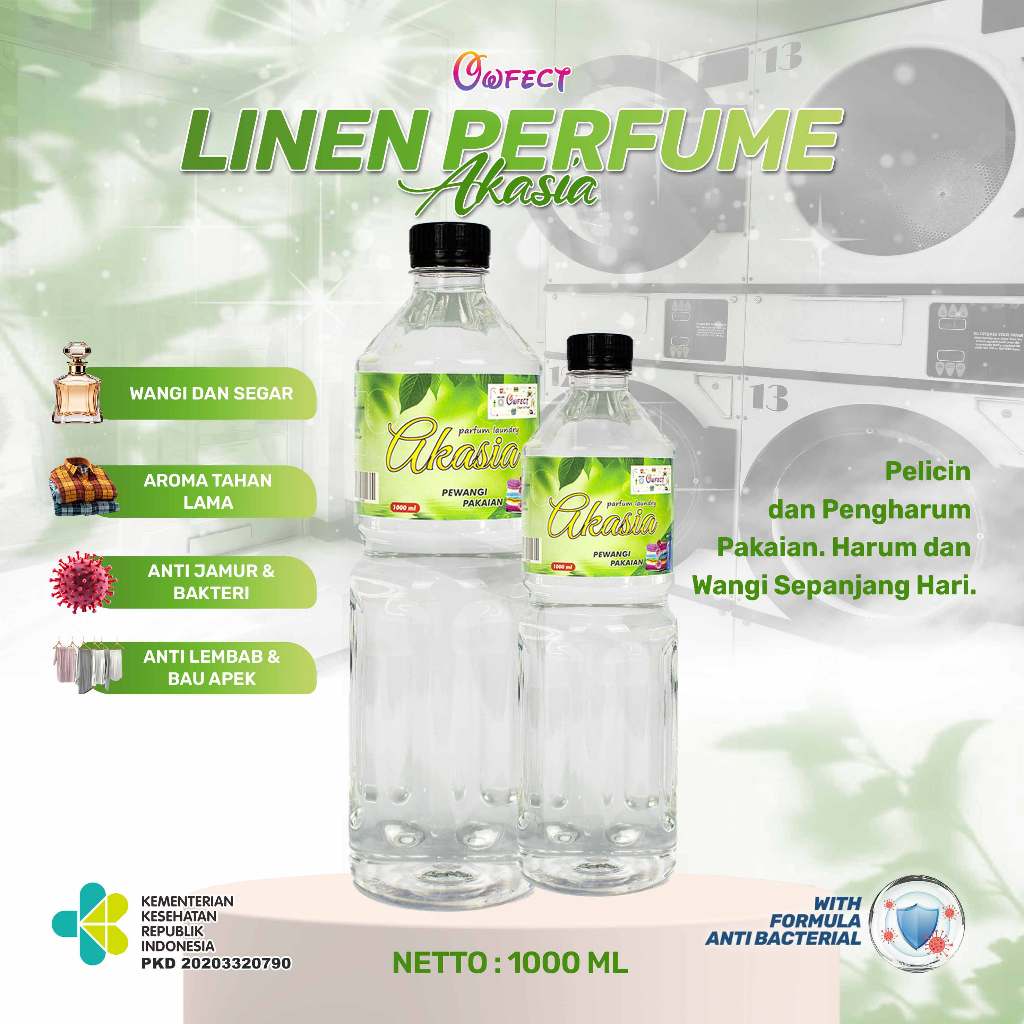 Parfum Laundry Akasia/pewangi pakaian laundry 1 Liter