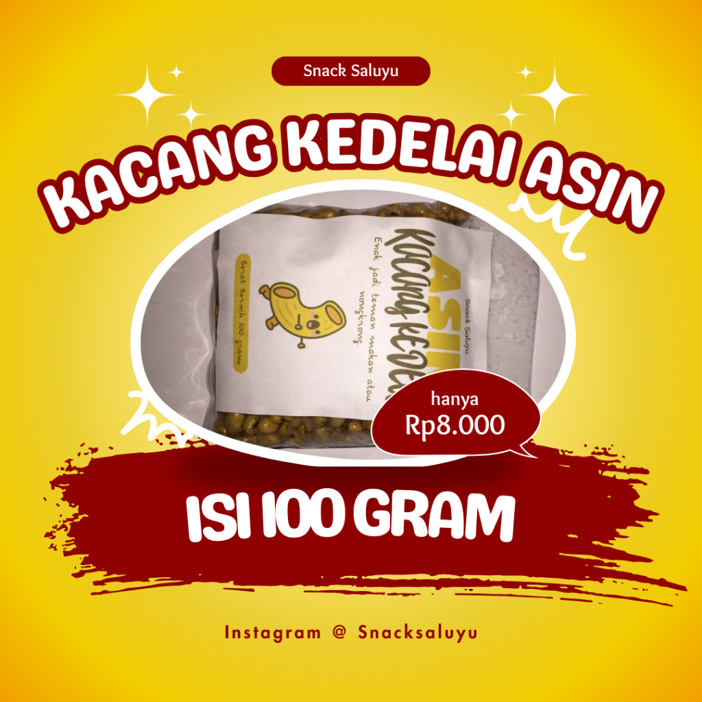 

Kacang Kedelai Asin 100 Gram Snack Enak Jajanan Ringan Siap Santap Makan Ringan Teman Nongkrong Murah Meriah