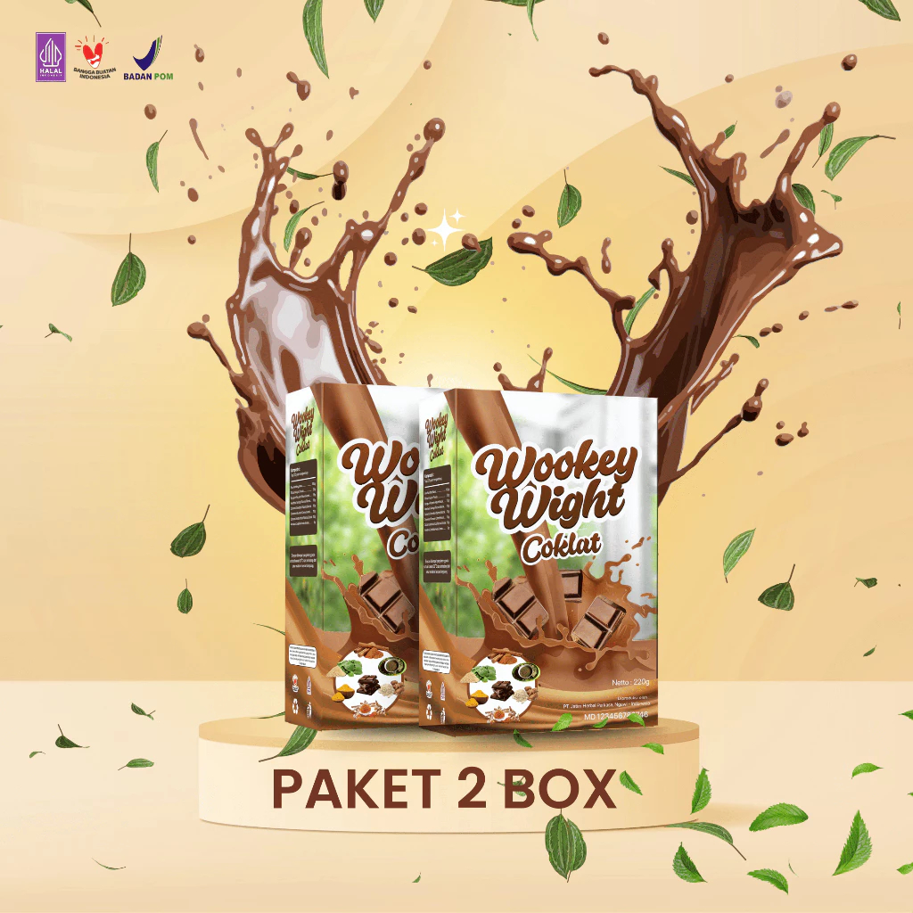 

PROMO 2 BOX - Wookey Weight Susu Penambah Berat Badan Rasa Coklat Chocolate 2 Paket