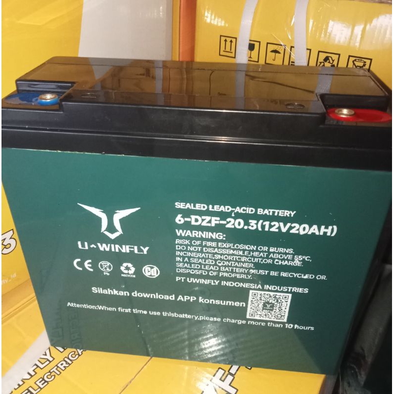PER DUS AKI/BATERAI SEPEDA LISTRIK MEREK UWINFLY 48V 20AH | 60V 20Ah | 72V 20Ah ORIGINAL