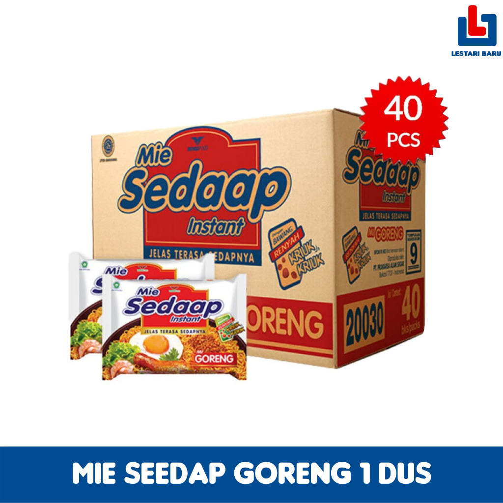 

RDP Sedaap goreng isi 40 pcs perdus paket 2 dus