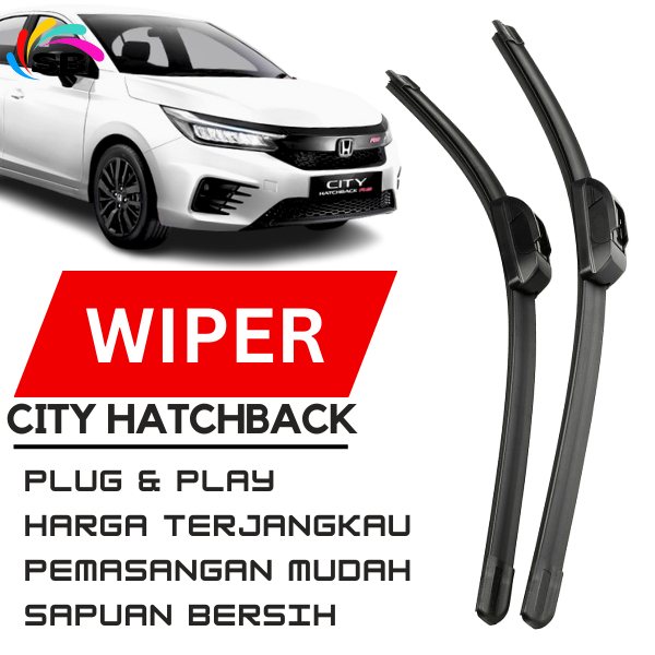 WIPER CITY HATCHBACK 1 SET DEPAN KANAN KIRI FRAMELESS WIPER CITY HATCHBACK AKSESORIS
