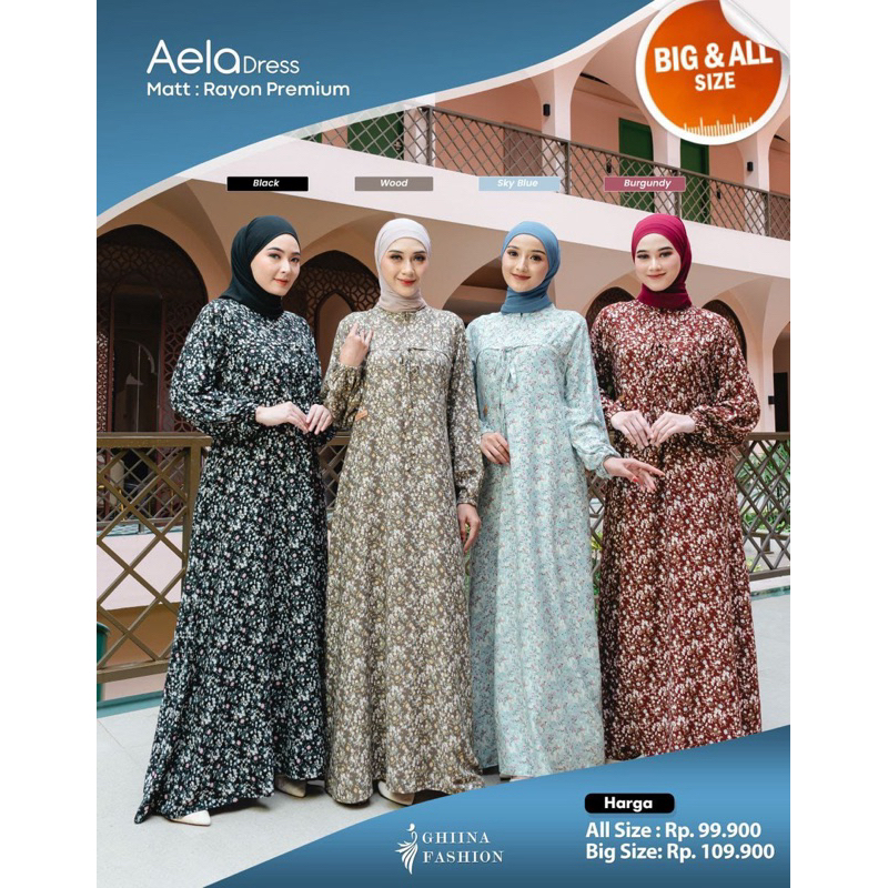Ghiina Fashion - Dress / Gamis / Aela Dress Ghiina Fashion