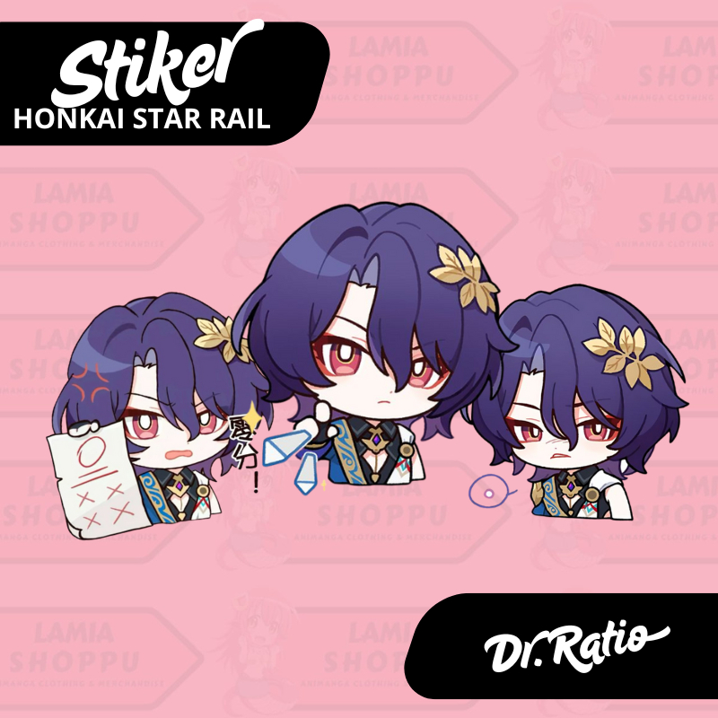 

Sticker Dr. Ratio Honkai Star Rail Chibi | Stiker Dr Ratio HSR | Merch Anigame Vinyl Anti Air