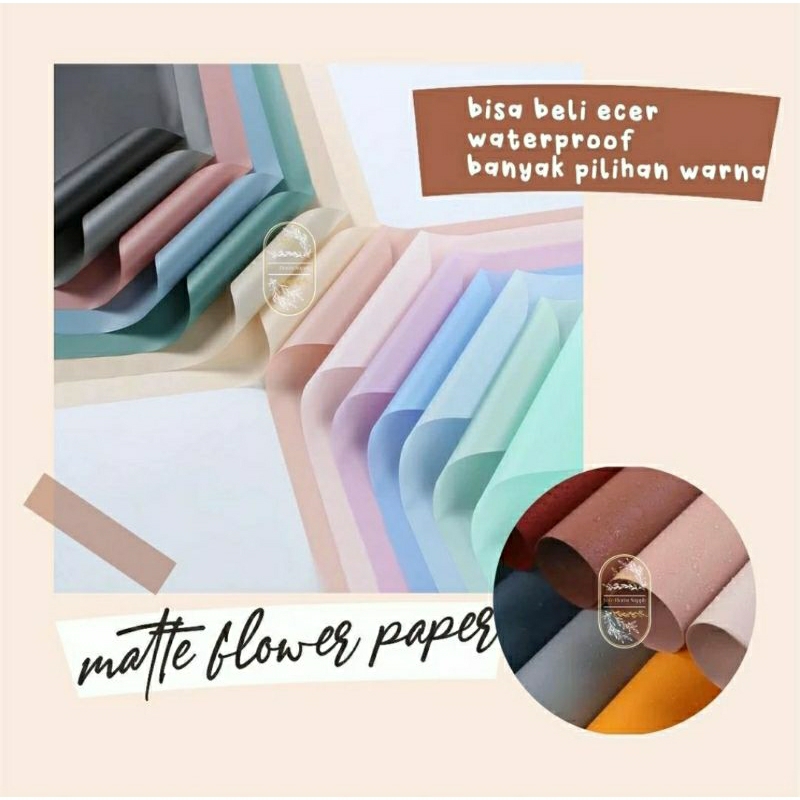 

(ECER) FLOWER WRAPPING MATTE PAPER TRANSPARENT CELLOPHANE KERTAS BUNGKUS BUNGA HAND BOUQUET KOREAN