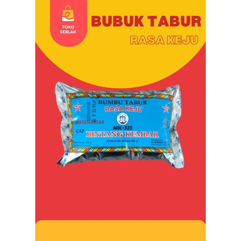 

Toko Seblak Bumbu tabur bintang kembar rasa keju 250gram