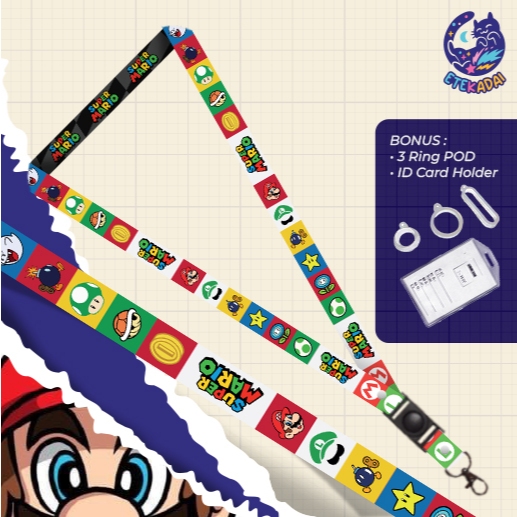 

Lanyard Id Card Pod Game Nintendo Super Mario