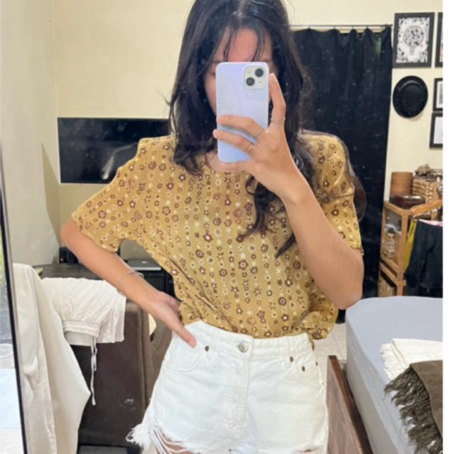 Tshirt Sifon bunga Bunga