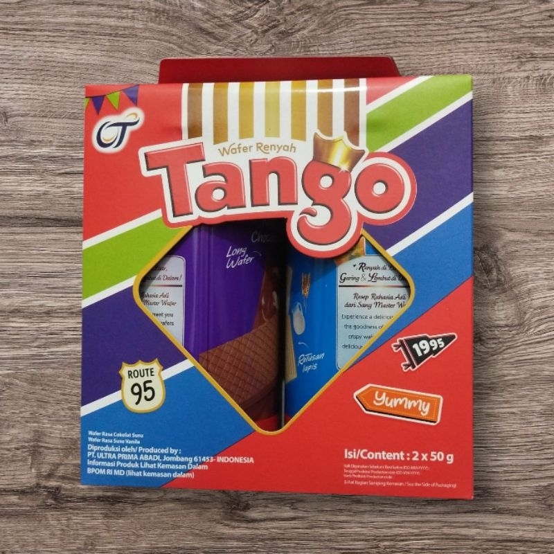 

Tanggo Twins Gift Box 1 kemasan isi 2 kaleng @50gr Cokelat susu & Vanilla