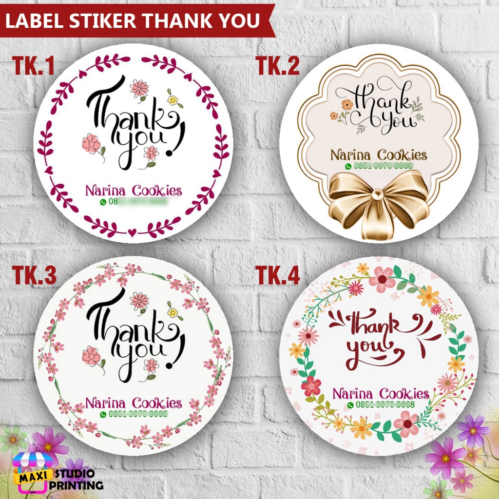 

Stiker Thank You | Thanks for order | Label Online Shop | Ucapan Terima Kasih isi 50Pcs Bentuk Bulat