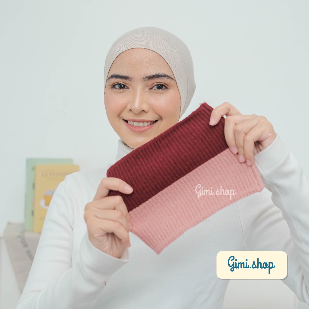 Ciput Rajut Premium 2 Warna Annisa – Inner Hijab Adem, Anti Pusing dan Nyaman Seharian