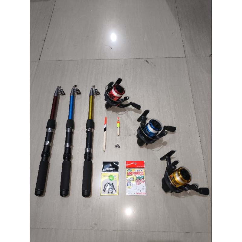 Set Pancing 1.5 Meter Murah | Lengkap Joran + Reel + Aksesoris Pancing