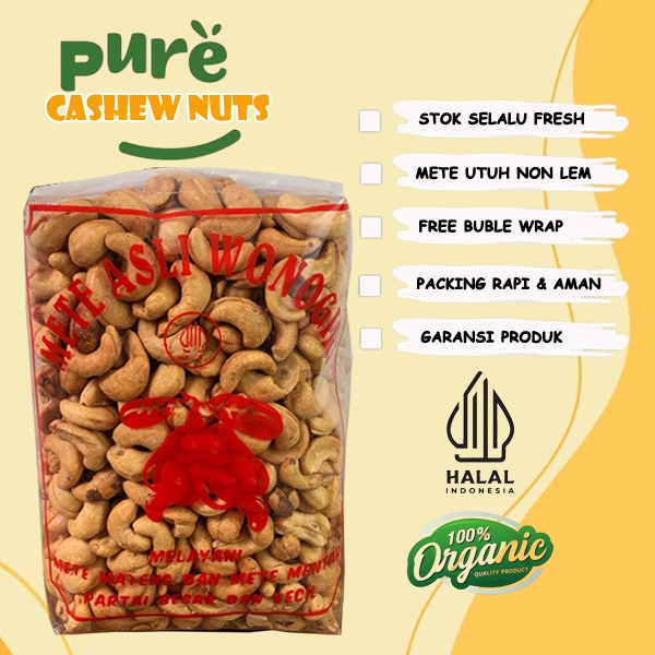 

Kacang Mede Goreng Mete Matang Utuh Mente Mateng 1 Kg