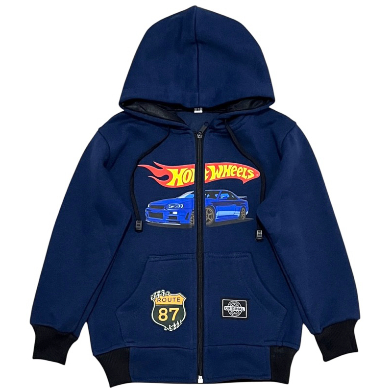 Gippokids Jaket Anak Zipper Hotwheels 1-6th jaket anak laki laki dan perempuan