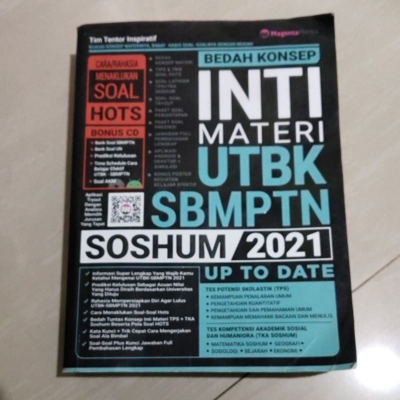 BUKU ORI BUKU BEDAH KONSEP INTI MATERI UTBK SBMPTN SOSHUM 2021 PENERBIT MAGENTA MEDIA