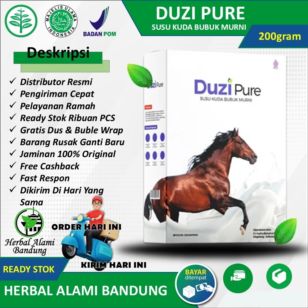 

DUZI PURE Susu Kuda Asli Original Atasi Masalah Tulang Dan Sendi